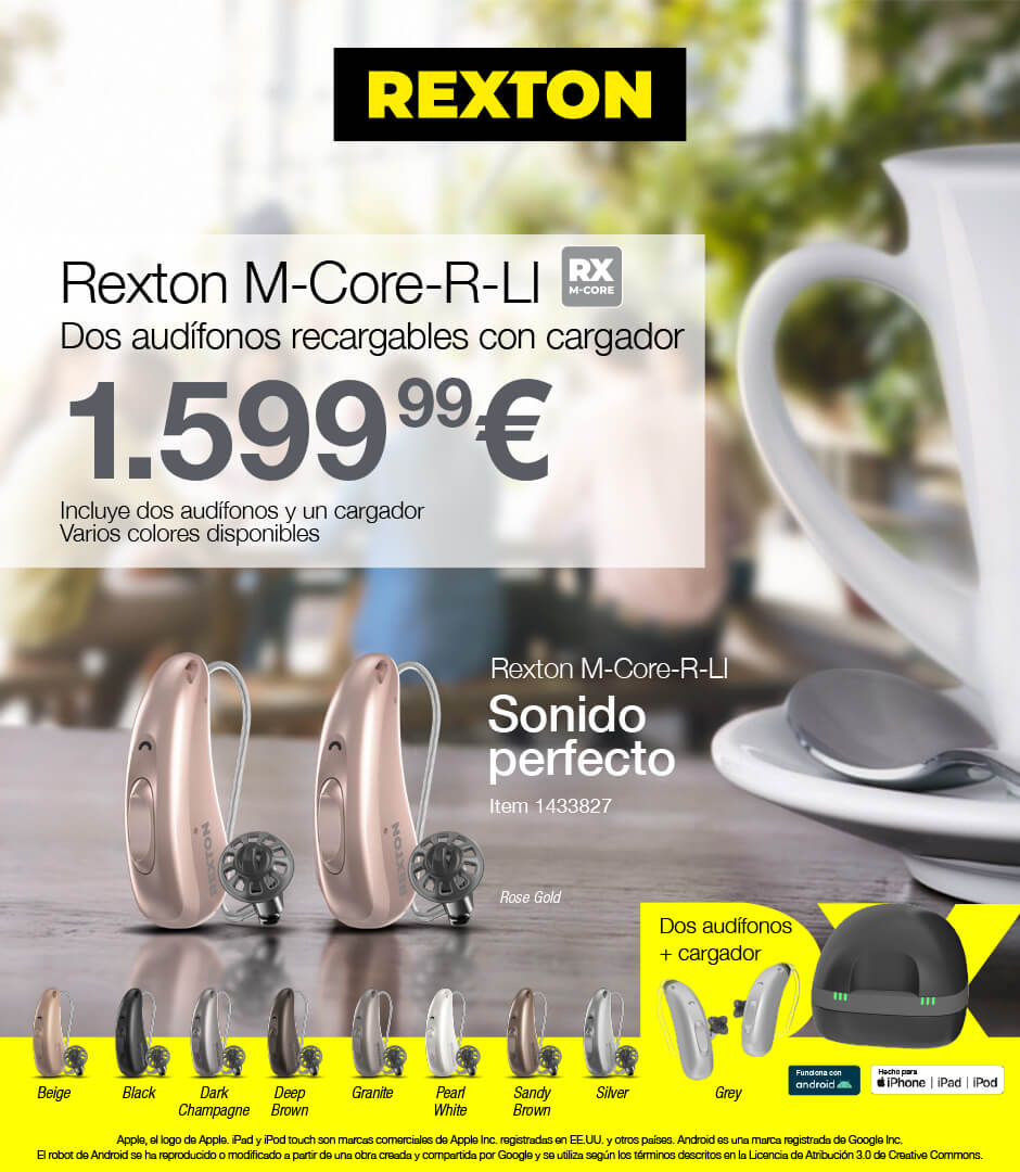 Rexton M-Core-R-LI, dos audífonos con cargador a 1.599,99€