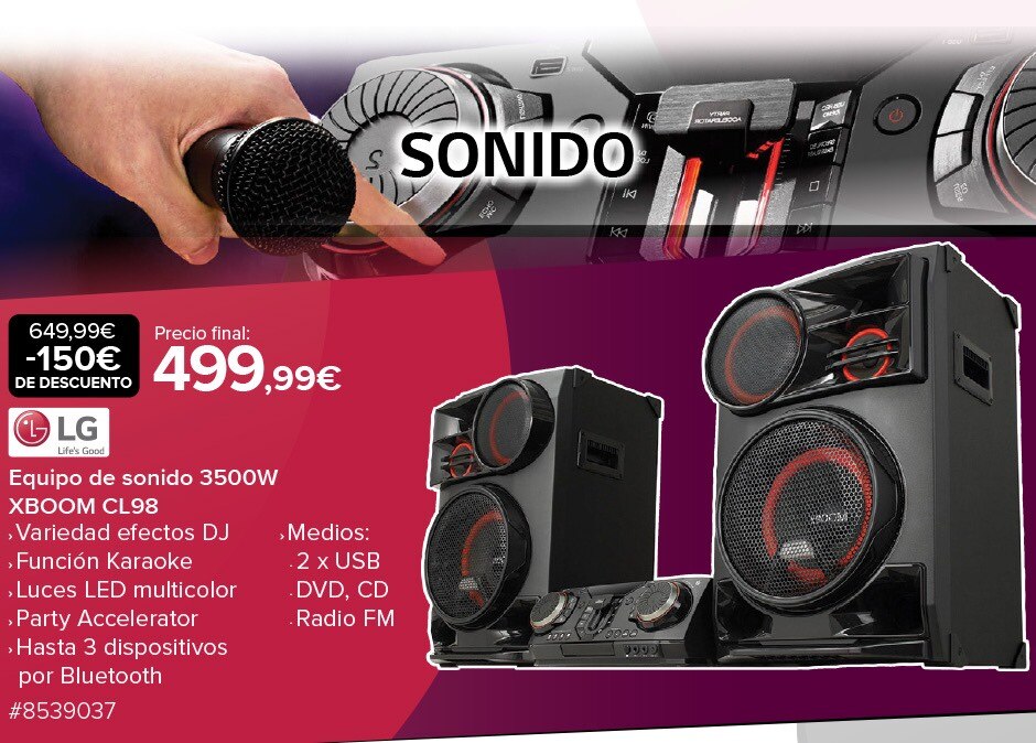 Sonido: equipo de sonido Xboom