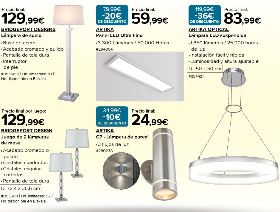 Luz: Lámmpara suelo / Artika LED / Lámparas mesa