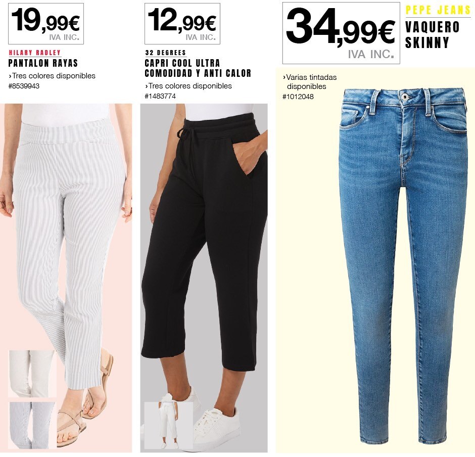Mujer: Hilary Radley Pantalón rayas ,  32 Degrees Capri Cool , Pepe Jeans Vaquero Skinny