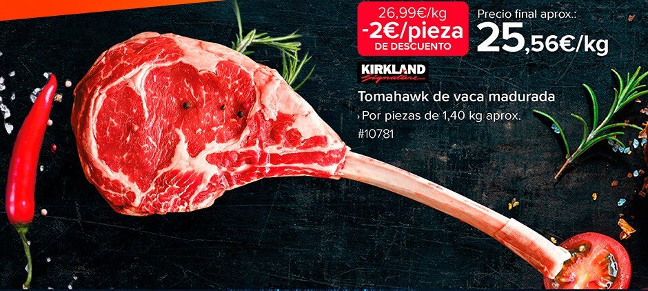 Tomahawk de vaca madurada