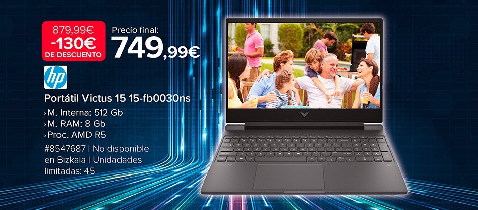 Portátil HP, Victus de 15 pulgadas