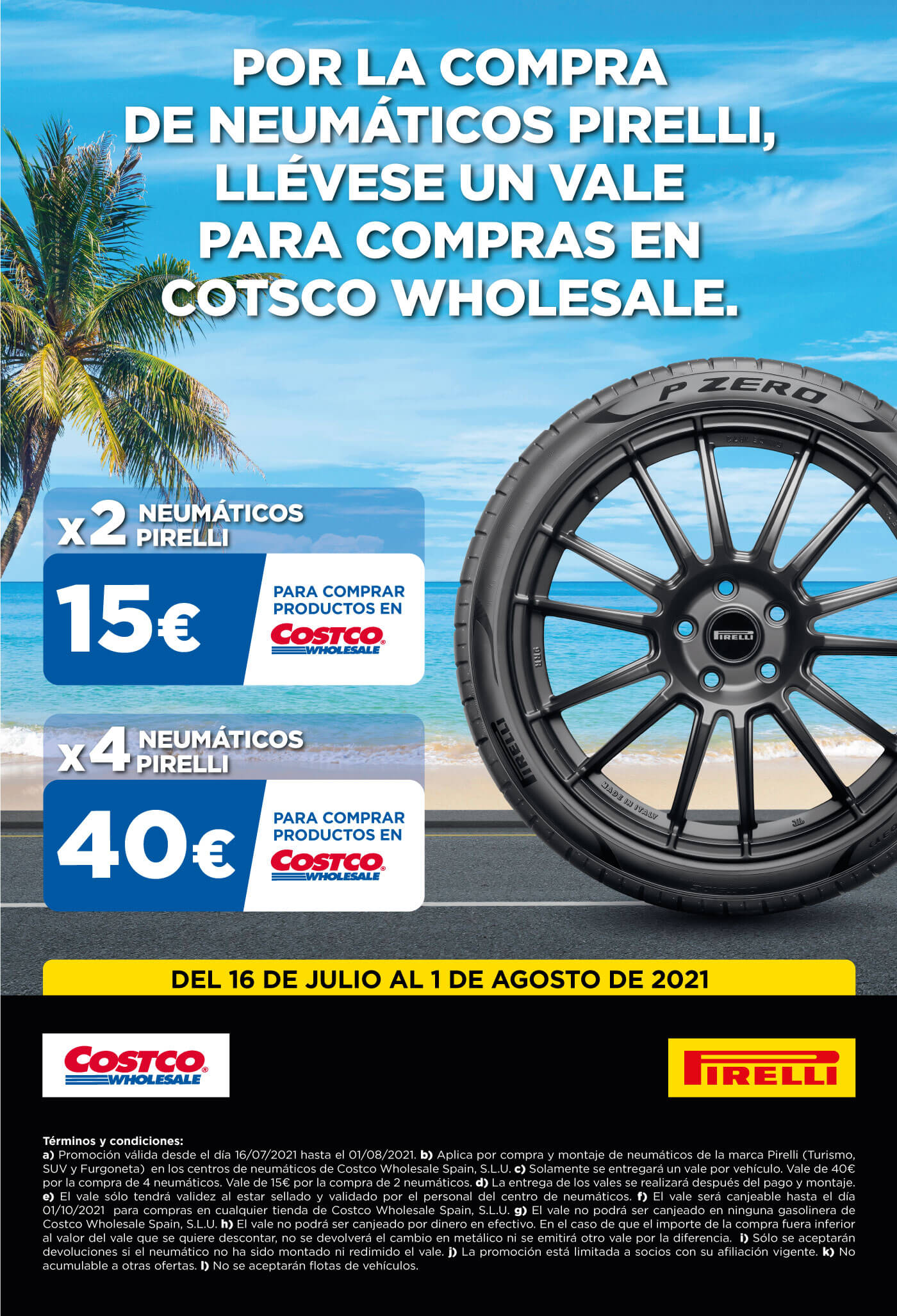 Promociones Pirelli Costco Spain