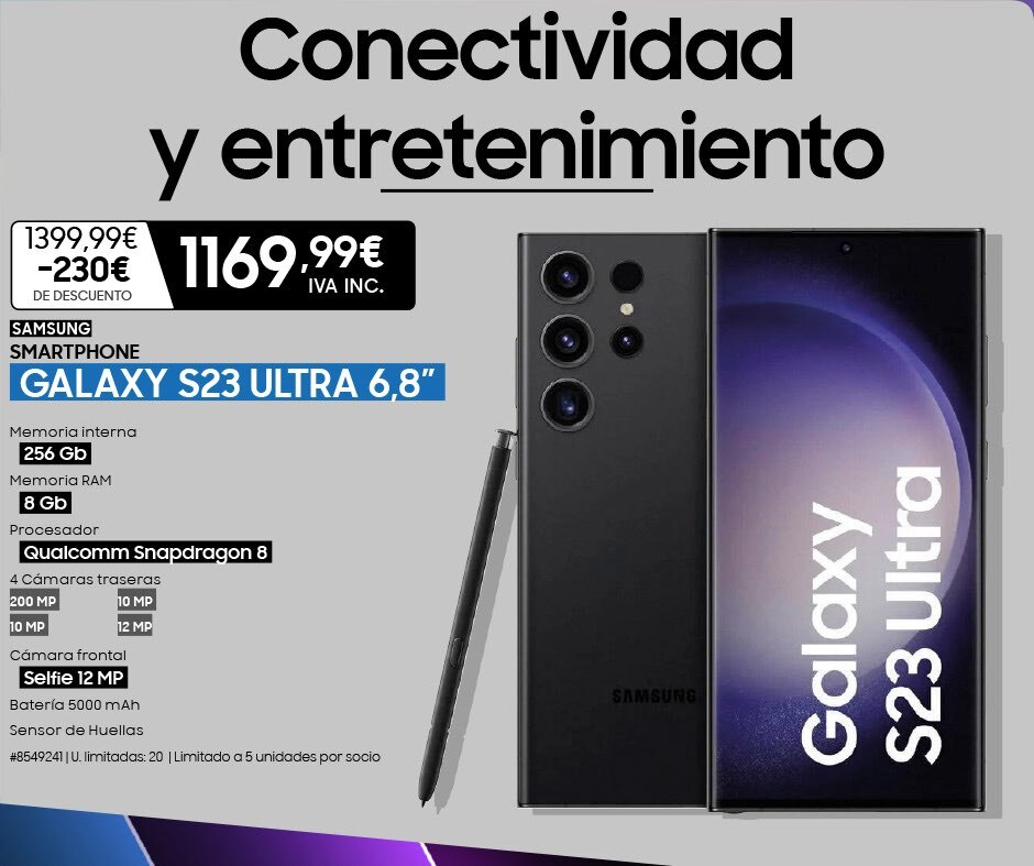 Samsung Galaxy S23 Ultra 6,8 pulgadas